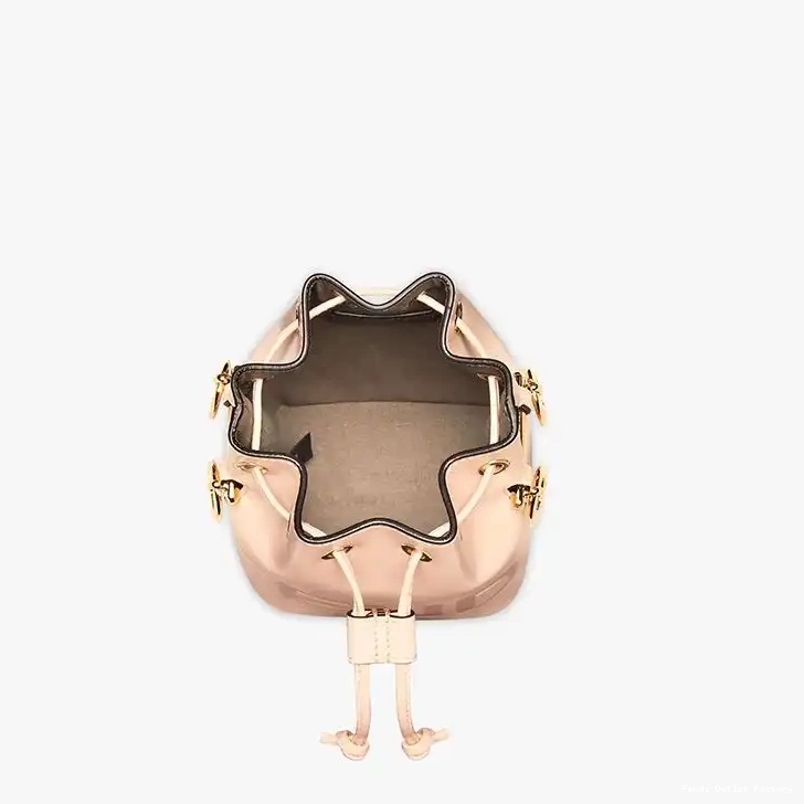 Affordable HOT Leather Bucket Logo ROMA Tresor Fendi Mini Calf Mon Bag In Cherry 0602